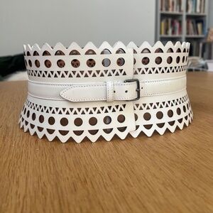 Alaia leather corset belt